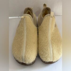 Earth Dream Catamount Cream Furry Casual Slip On Loafers Shoes Size 7.5